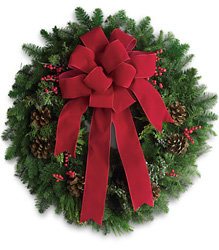 Classic Holiday Wreath In Waterford Michigan Jacobsen's Flowers